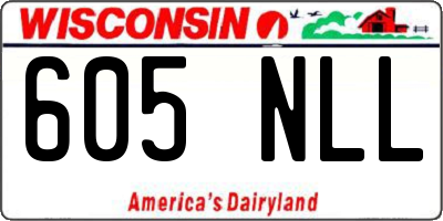 WI license plate 605NLL