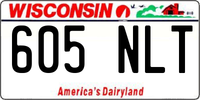 WI license plate 605NLT