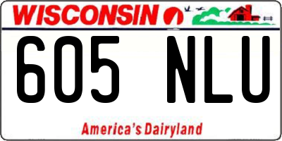 WI license plate 605NLU