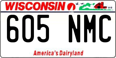 WI license plate 605NMC