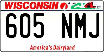 WI license plate 605NMJ