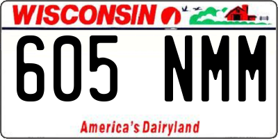 WI license plate 605NMM