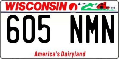 WI license plate 605NMN