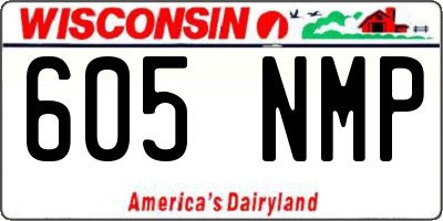 WI license plate 605NMP