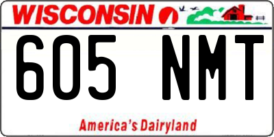WI license plate 605NMT