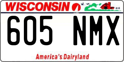 WI license plate 605NMX