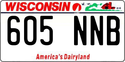 WI license plate 605NNB