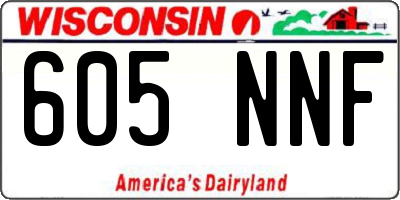 WI license plate 605NNF