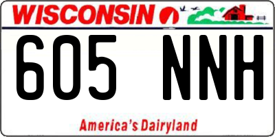WI license plate 605NNH