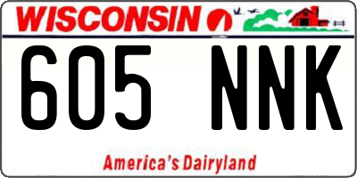 WI license plate 605NNK