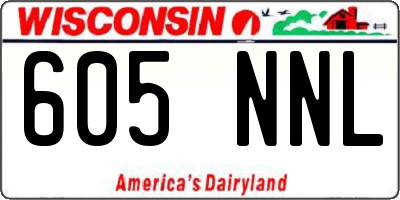 WI license plate 605NNL