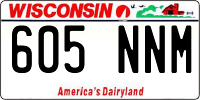 WI license plate 605NNM