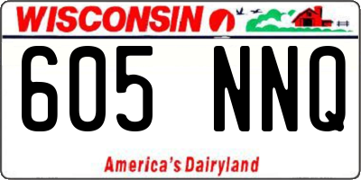 WI license plate 605NNQ