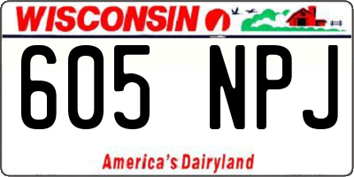 WI license plate 605NPJ