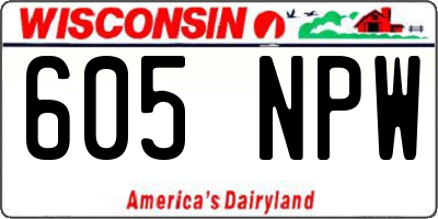 WI license plate 605NPW