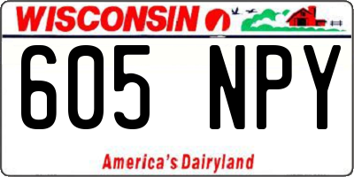 WI license plate 605NPY