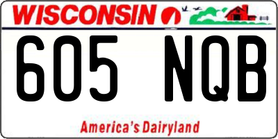 WI license plate 605NQB