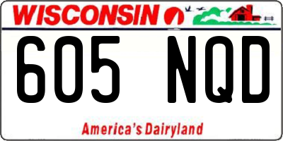 WI license plate 605NQD