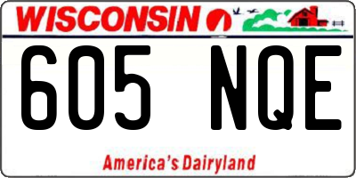 WI license plate 605NQE