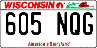 WI license plate 605NQG
