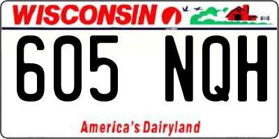 WI license plate 605NQH