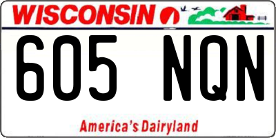 WI license plate 605NQN