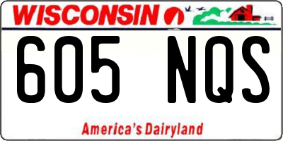 WI license plate 605NQS