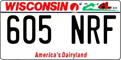 WI license plate 605NRF