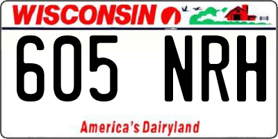 WI license plate 605NRH