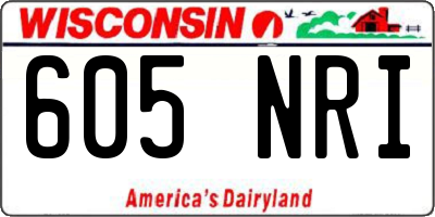 WI license plate 605NRI