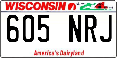 WI license plate 605NRJ