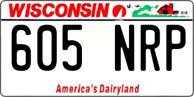 WI license plate 605NRP