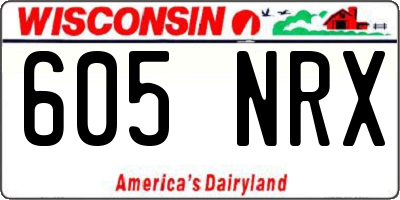 WI license plate 605NRX