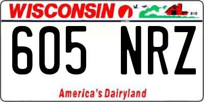 WI license plate 605NRZ