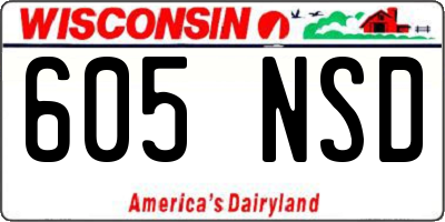 WI license plate 605NSD