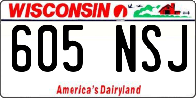 WI license plate 605NSJ