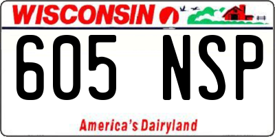 WI license plate 605NSP