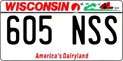 WI license plate 605NSS