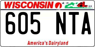 WI license plate 605NTA