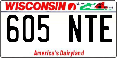 WI license plate 605NTE