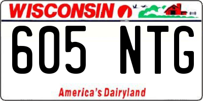 WI license plate 605NTG