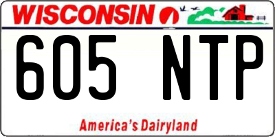WI license plate 605NTP