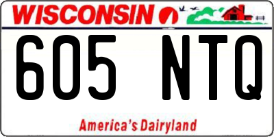 WI license plate 605NTQ