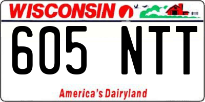 WI license plate 605NTT