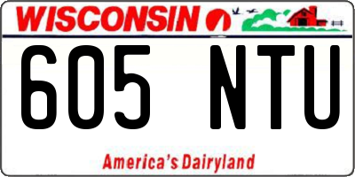 WI license plate 605NTU