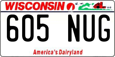 WI license plate 605NUG