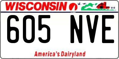 WI license plate 605NVE