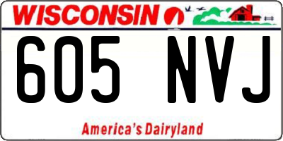 WI license plate 605NVJ