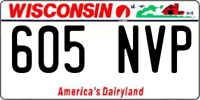 WI license plate 605NVP