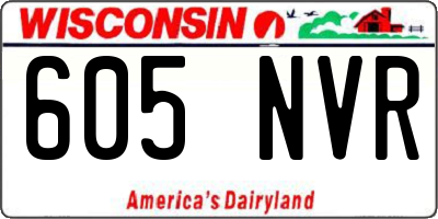 WI license plate 605NVR